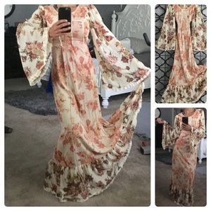 Vintage boho 70’s maxi dress